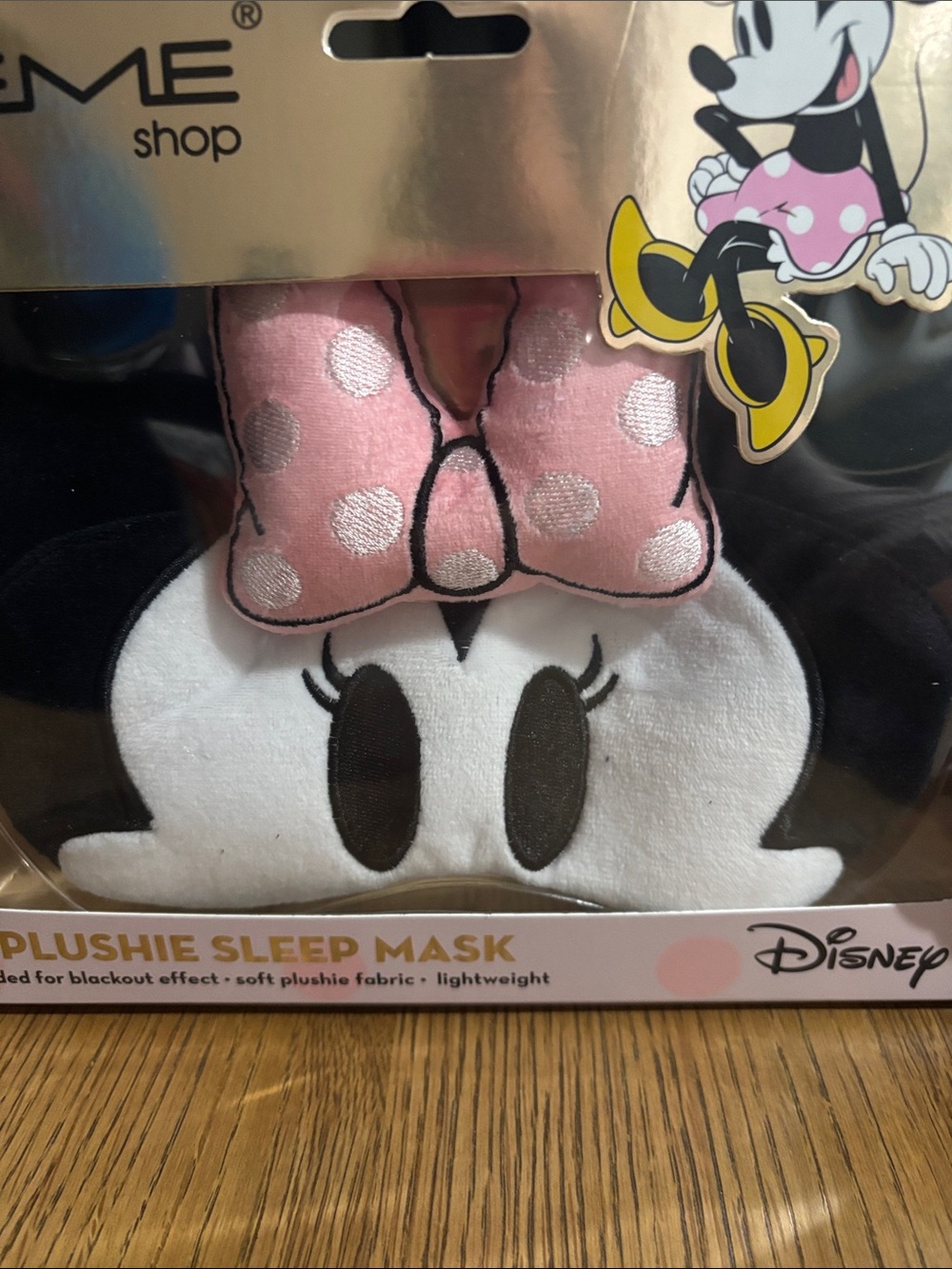 The Crème Shop x Disney Minnie Mouse Pink 3D Plush Sleep Mask for Kids - Picture 3 of 3
